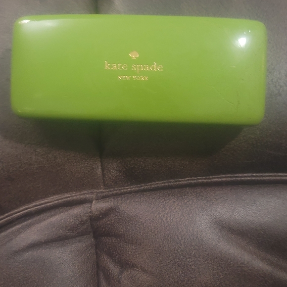 KATE SPADE two tone blue green hard sixe eyeglass sunglass case - Picture 2 of 11